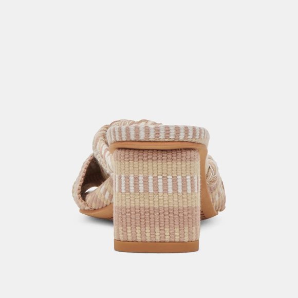 NEW DOLCE VITA Dallie Heeled Sandals Natural Multi 252 - Picture 8 of 12